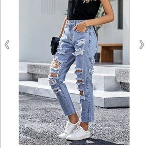 Distressed jeans